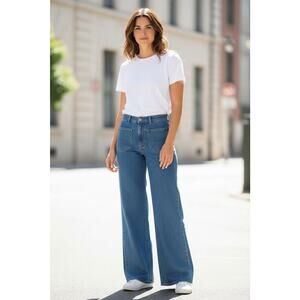 Vintage 70s Sears High-Rise Blue Jeans Size 10 Tall Flare Bell Bottom Pants